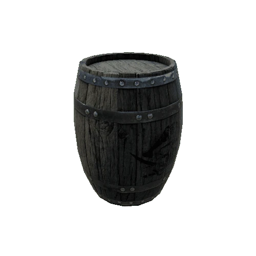 Wood barrel FBX